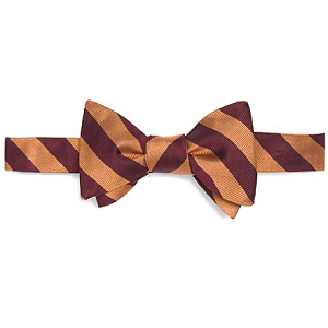 BB4 Repp Bow Tie - Gold-Burgundy